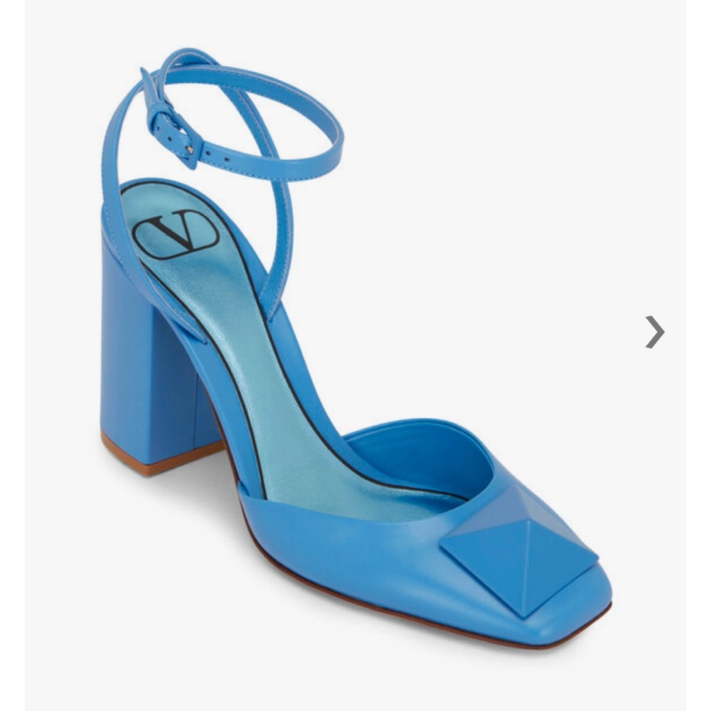 Valentino Women's Blue Block Heel Sandals